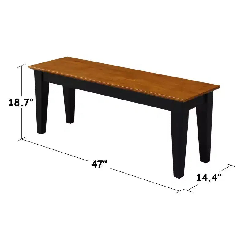 Panca da ingresso in legno massello per soggiorno, corridoio e sala da pranzo, 47 Inch
