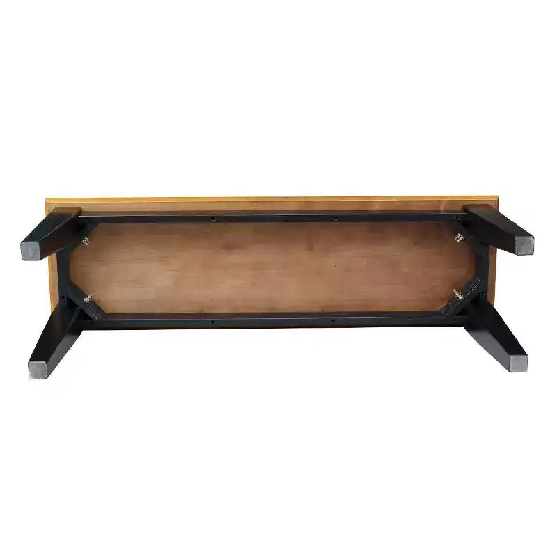 Panca da ingresso in legno massello per soggiorno, corridoio e sala da pranzo, 47 Inch