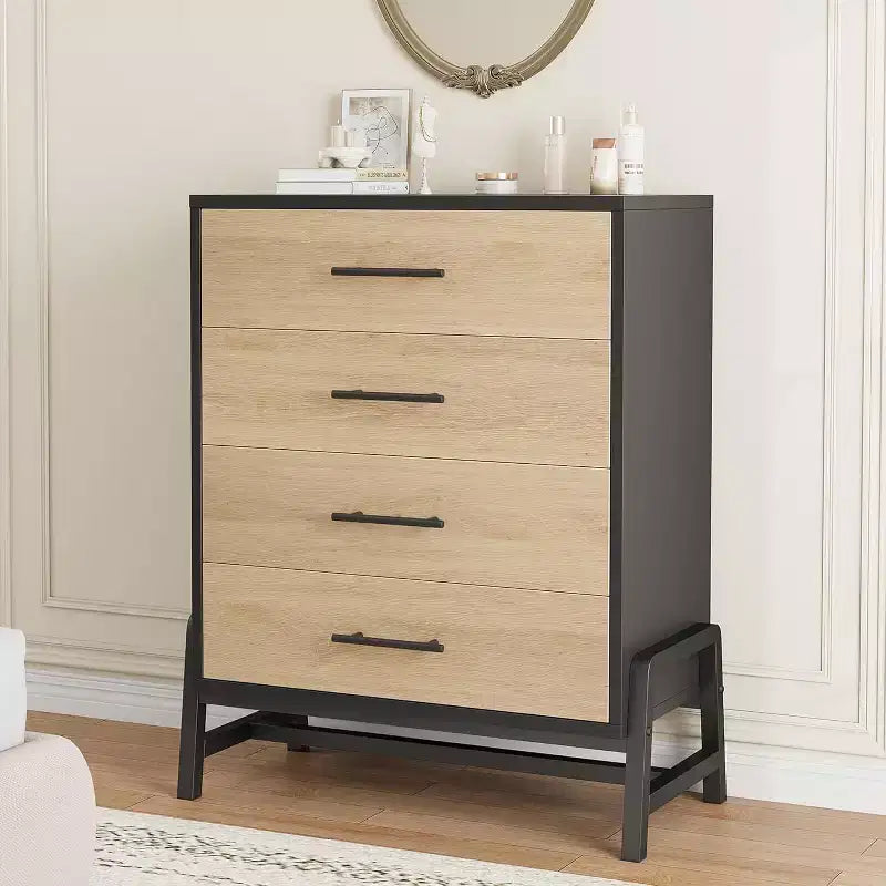 38.6 Tall Dresser, 4 Dresser for Bedroom, Wooden Closet Storage Chest