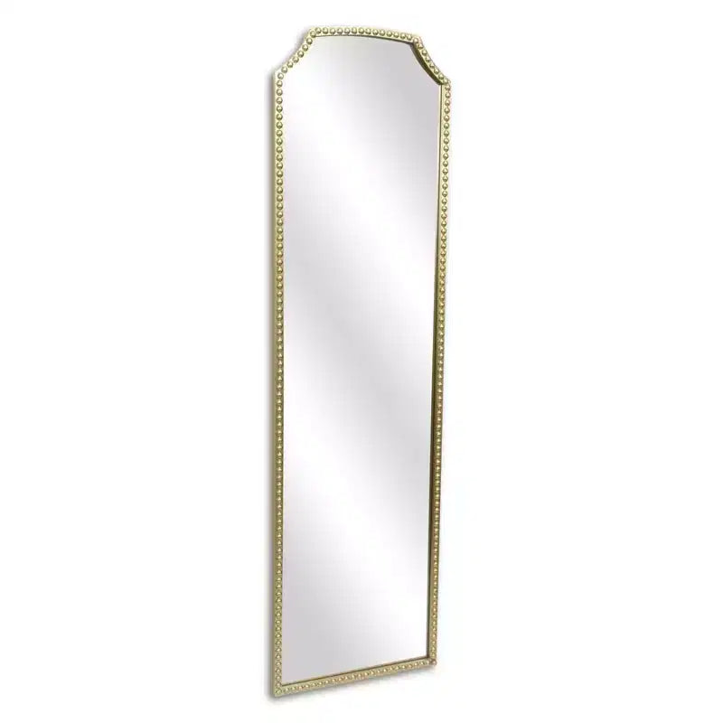 Gold Metal Beaded Arch Full Length Hanging Mirror