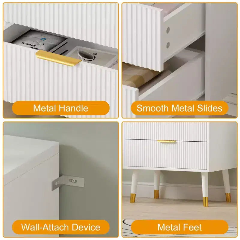 4 Drawer Dresser for Bedroom, Modern Closet Dressers Chest of Drawers