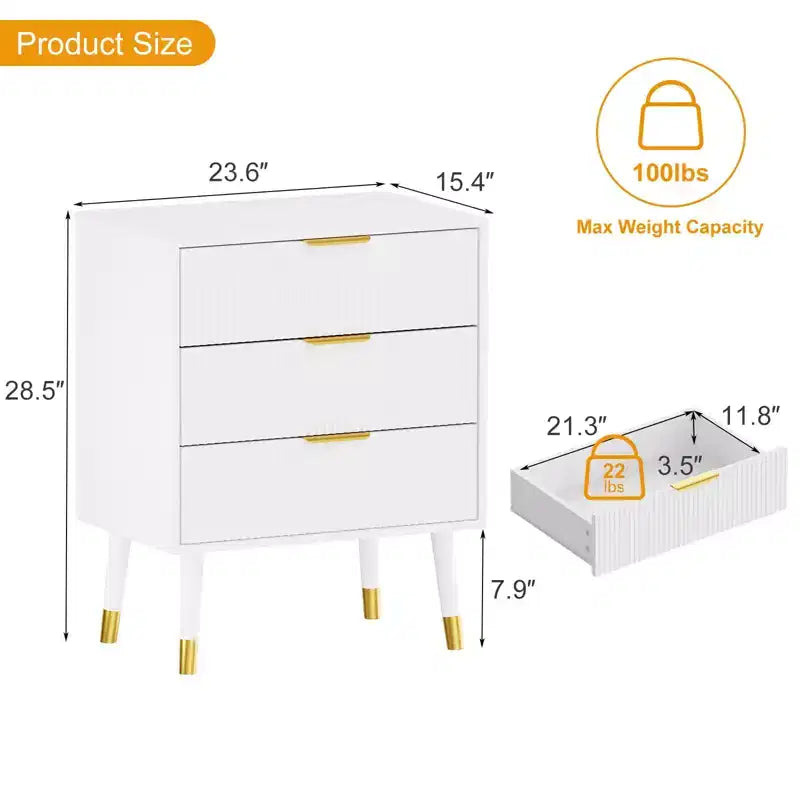4 Drawer Dresser for Bedroom, Modern Closet Dressers Chest of Drawers