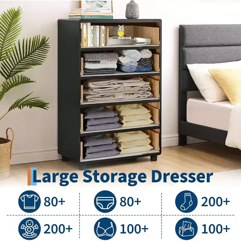 Modern Chest of Drawers, Drawers Dresser with Large Storage