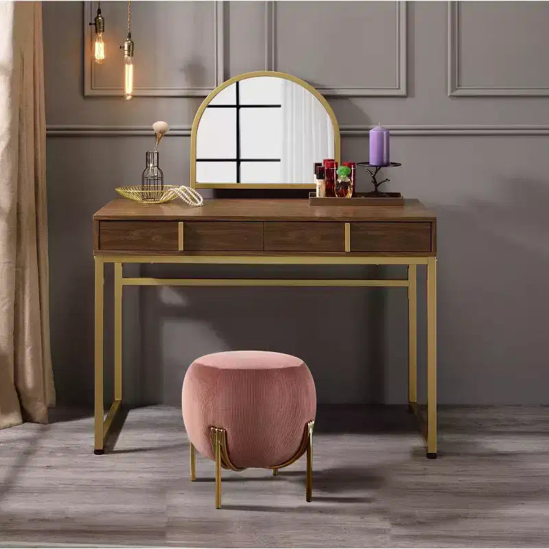 Toeletta moderna con specchio e luci LED regolabili