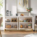 Credenza moderna bianca e oro, madia da 59 con ante