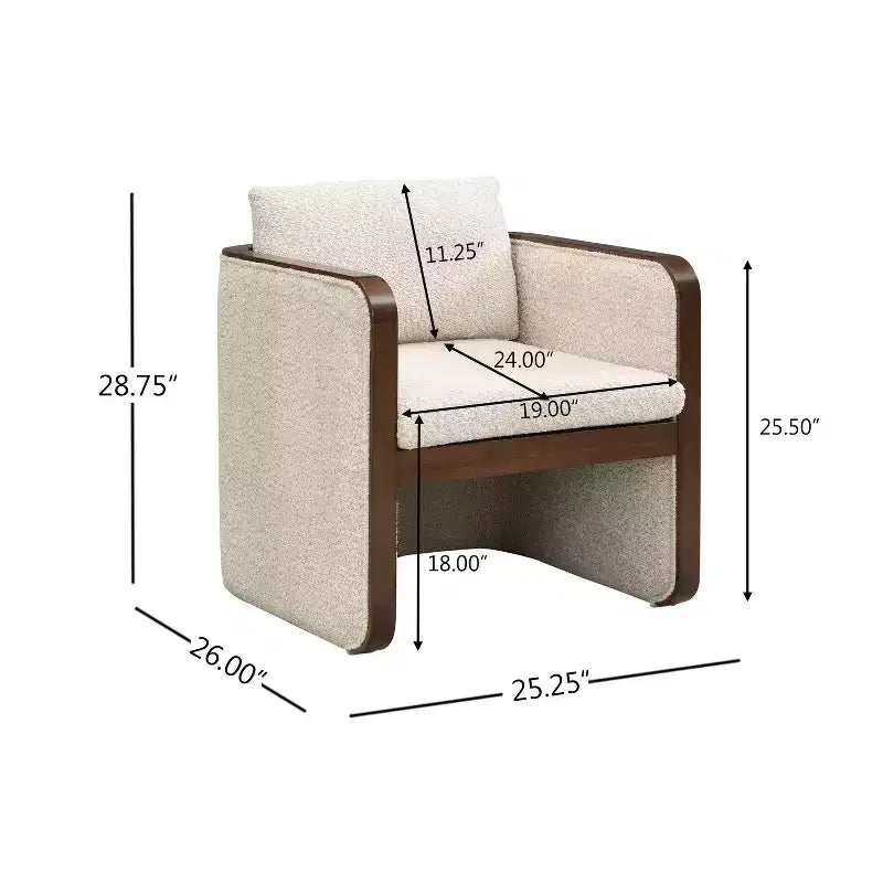 Modern Rubberwood Upholstered Dining Chairs