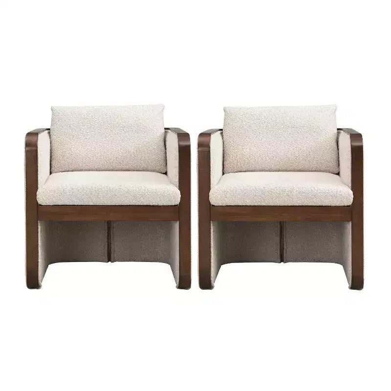 Modern Rubberwood Upholstered Dining Chairs