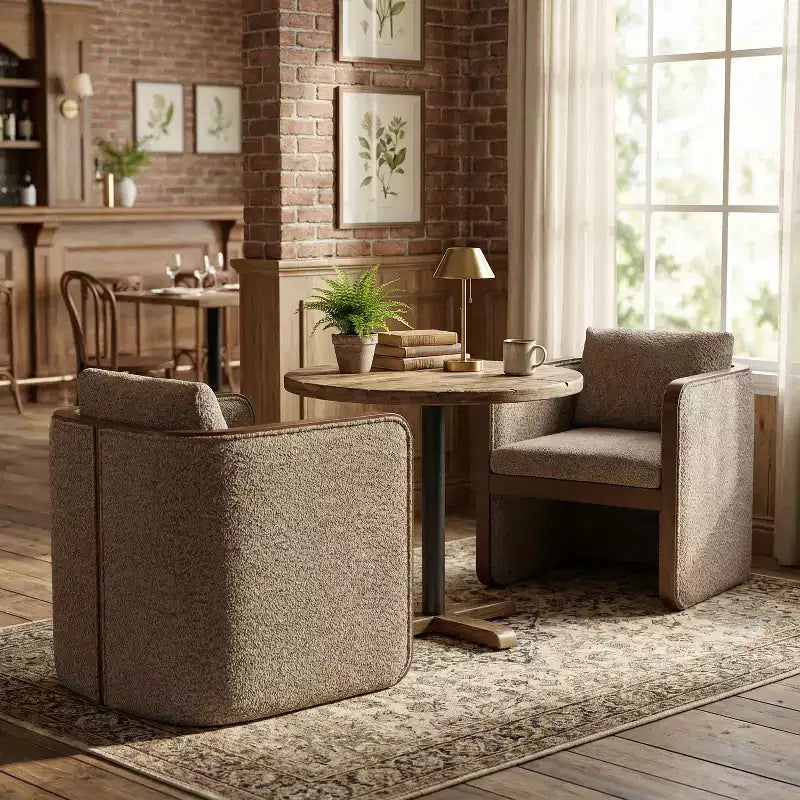 Modern Rubberwood Upholstered Dining Chairs