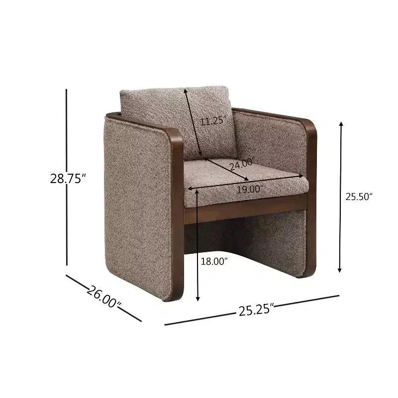 Modern Rubberwood Upholstered Dining Chairs