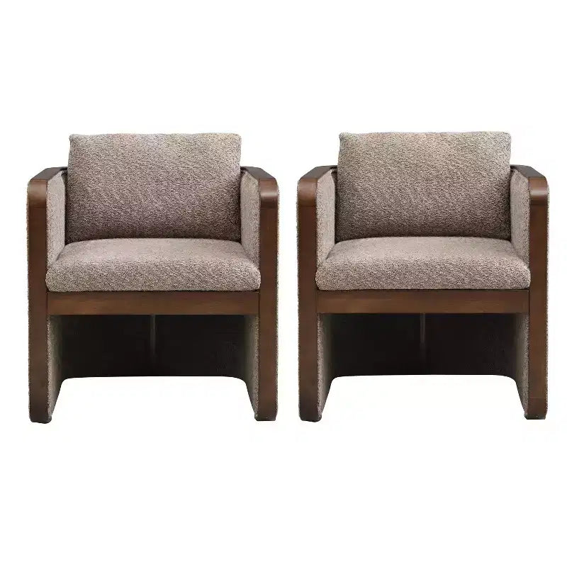 Modern Rubberwood Upholstered Dining Chairs