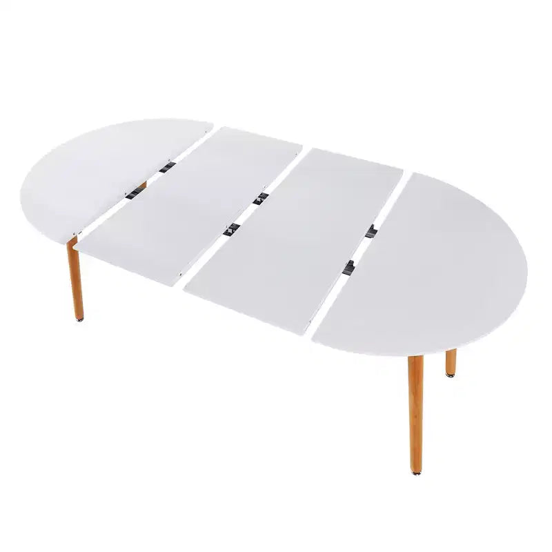 Tavolo da pranzo allungabile con gambe in legno e piano in MDF