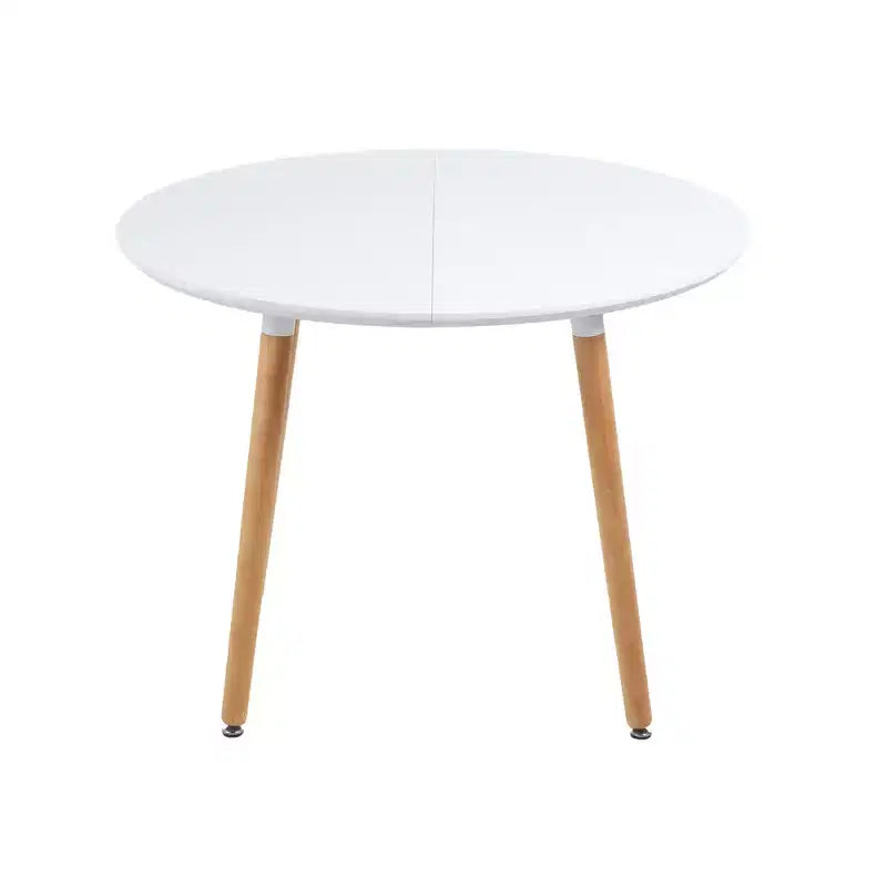 Tavolo da pranzo allungabile con gambe in legno e piano in MDF