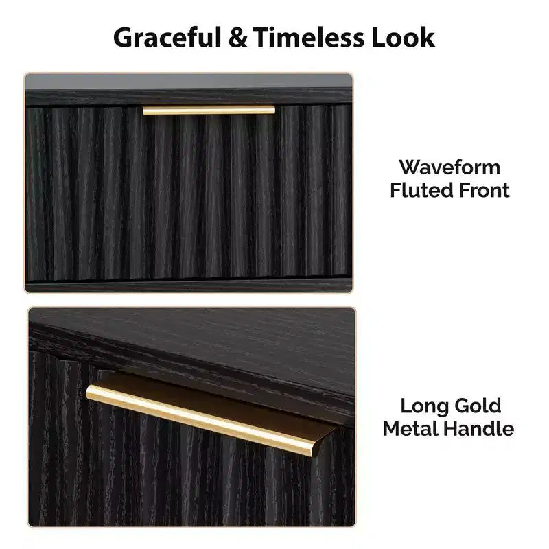 Black Relief Nightstand