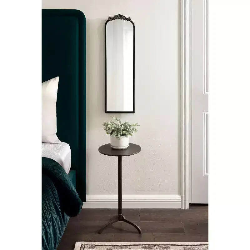 Specchio ad arco tradizionale, nero, 9x32