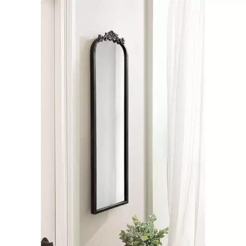 Specchio ad arco tradizionale, nero, 9x32