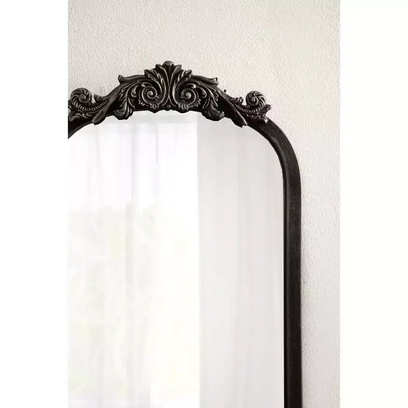 Specchio ad arco tradizionale, nero, 9x32