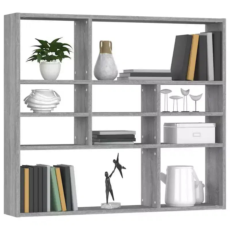 Wall Shelf Concrete Grey Engineered Wood Medium Wall Mounted