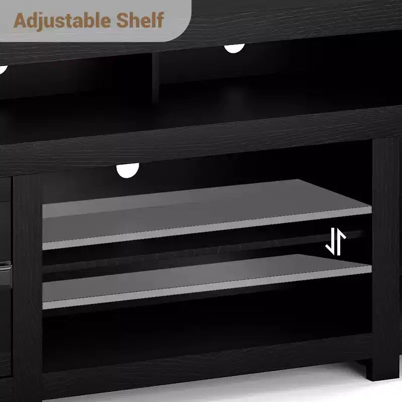 70.1 Farmhouse Wood TV Stand for 70 Inch TVs, Entertainment Center with Drawers