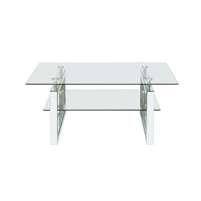 Transparent tempered glass coffee table, coffee table
