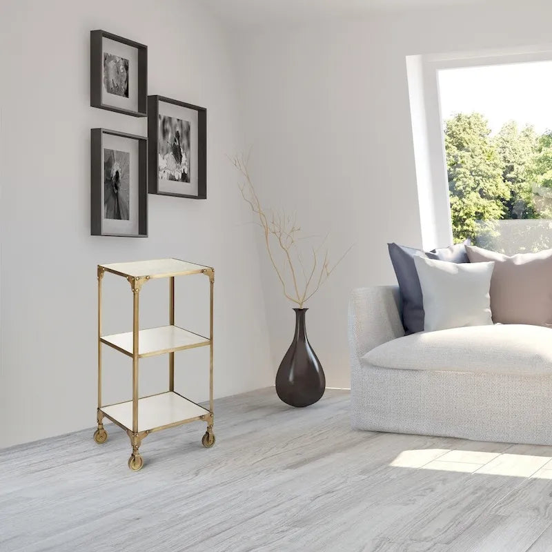 Tavolino laterale color bronzo