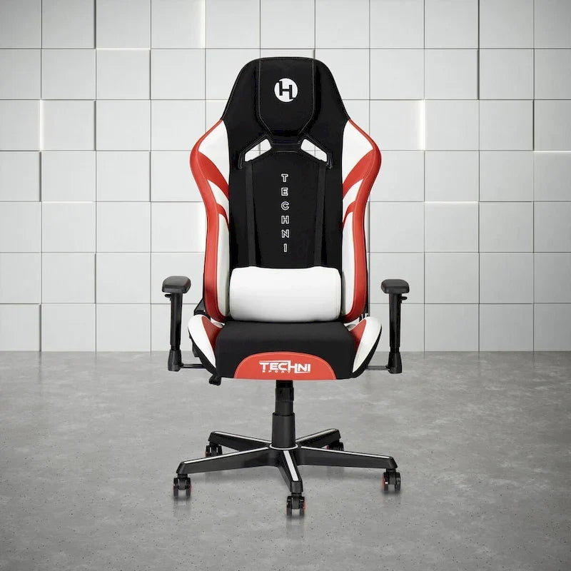 Sedia da gaming con cuscino poggiatesta integrato