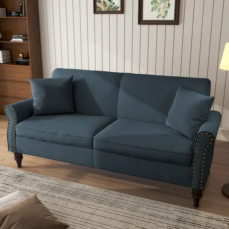 Divanetto moderno da 73 con finiture a borchie