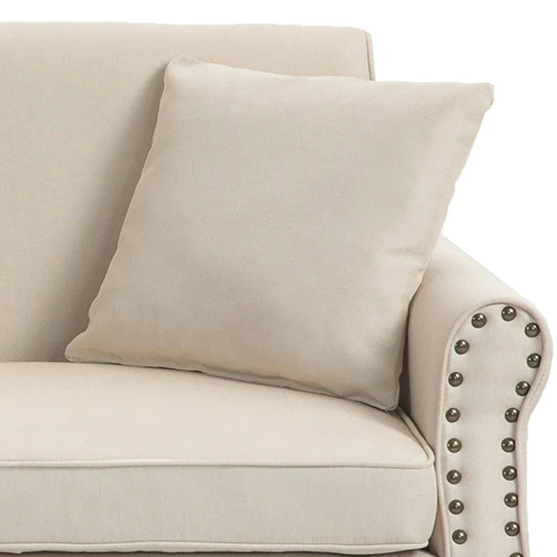 Modern 73 Nailhead Trim Loveseat Sofa
