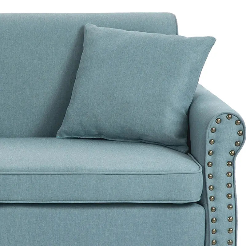 Modern 73 Nailhead Trim Loveseat Sofa