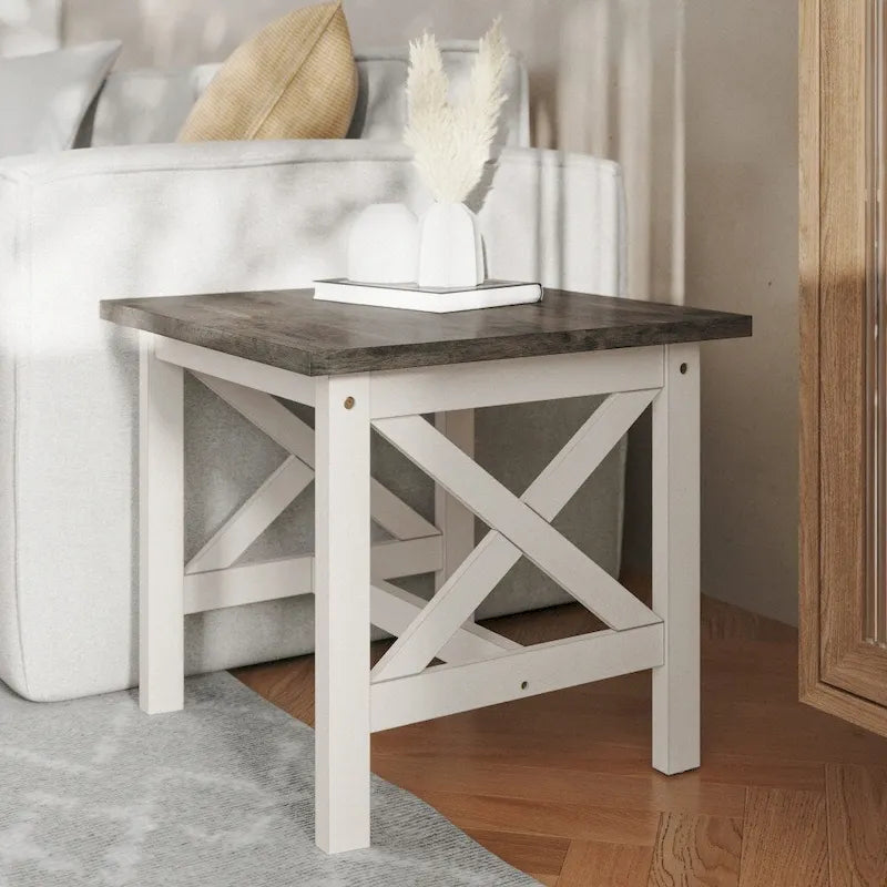 Solid Wood Traditional Farmhouse End Table
