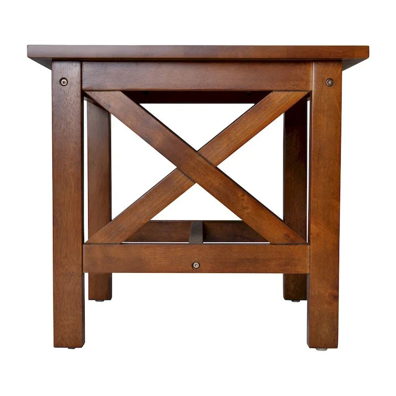 Solid Wood Traditional Farmhouse End Table