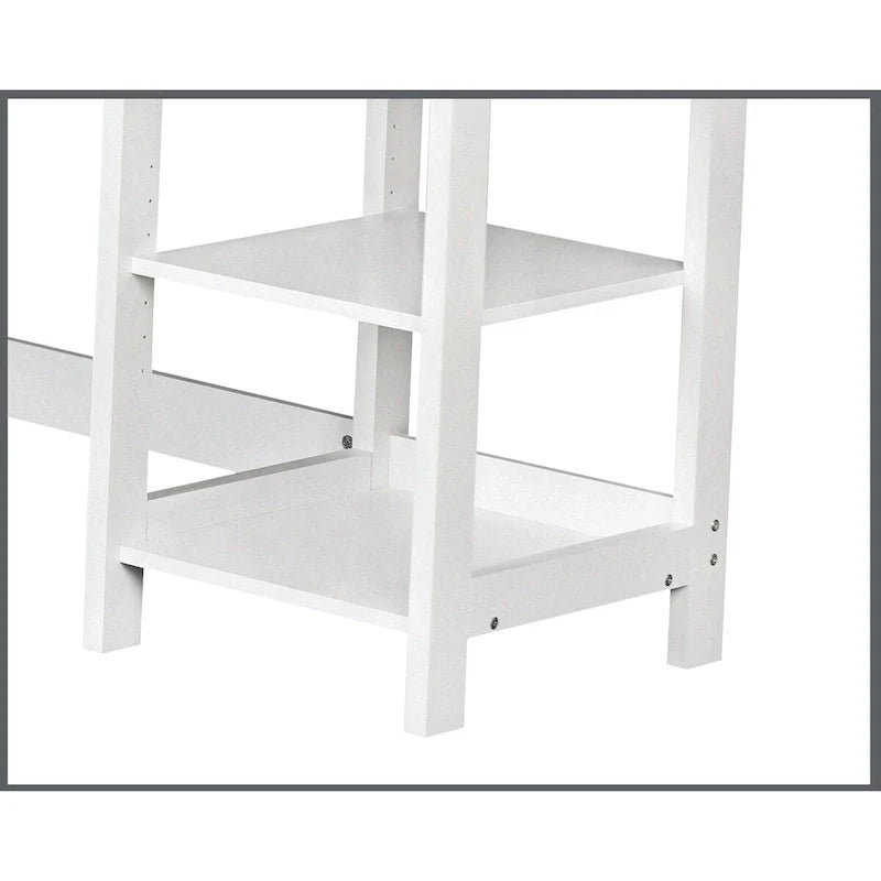 White 59-inch L-Shape Desk